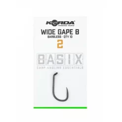 Korda Basix Wide Gape Barbless (10 Stuks)