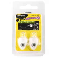 Spro Gutsbait UV Heads Pearl (2 Stuks)