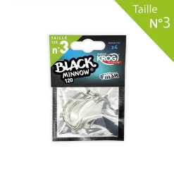 Black Minnow 120 Krog Premium VMC Haak