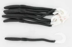 Curl Tail Worms Per 100 Stuks -Vissen Kortingswinkel black whitetail.jpg 1
