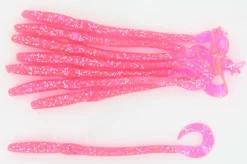 Curl Tail Worms Per 100 Stuks -Vissen Kortingswinkel pink glitter.jpg 1