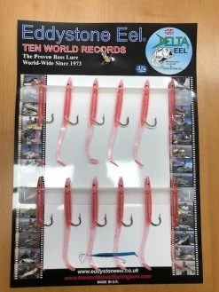 Delta Eel 95mm -Vissen Kortingswinkel translucent red glitter